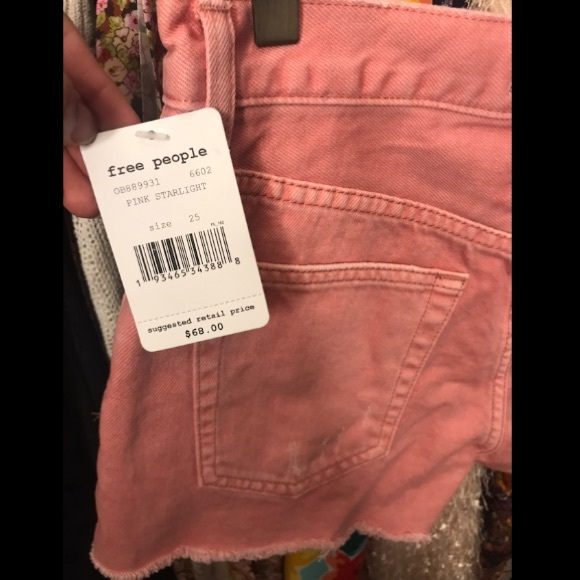 FREE PEOPLE pink denim - Picture 4 of 4